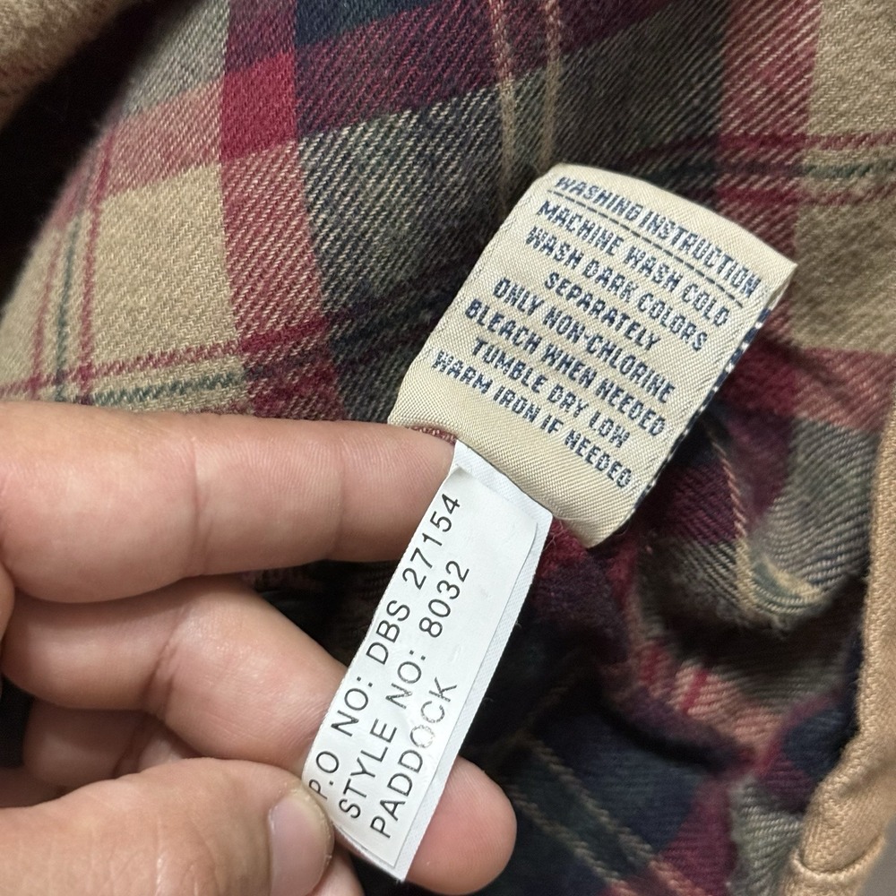 Dunbrooke Upstream Tan Barn Jacket Plaid Lined Corduroy Collar Workwear Men XL - Picture 8 of 10
